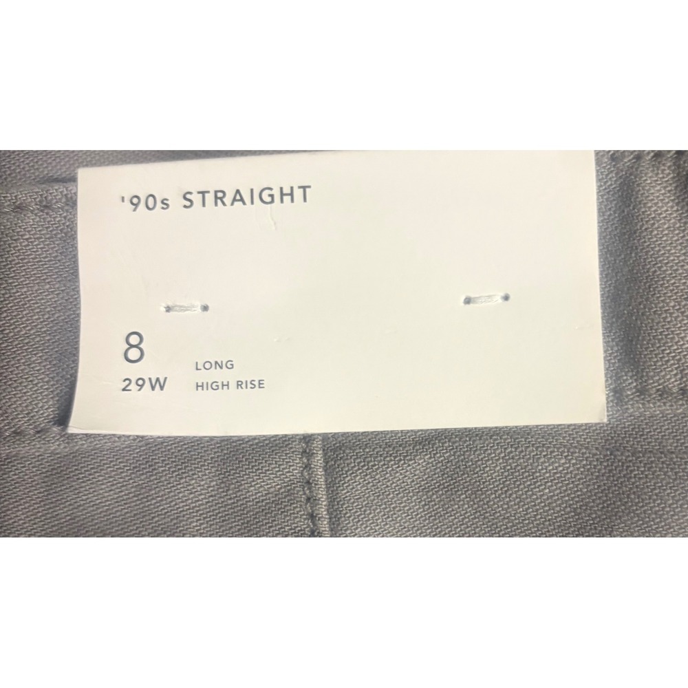 American Eagle 90s Straight Carpenter Pants Grey High Rise Utility Womens 8 Long - Picture 4 of 5
